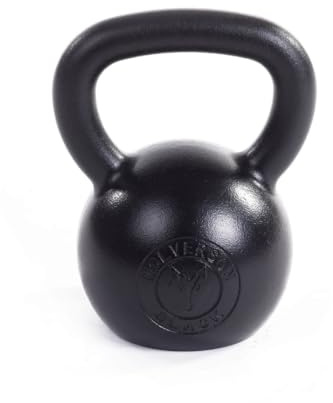 Wolverson Fitness Black Series Kettlebell - Stahl - Breiter Griff | Hardstyle-Kettlebell mit breitem Griff für Functional Training, Krafttraining, Cross Training und Home Gym.