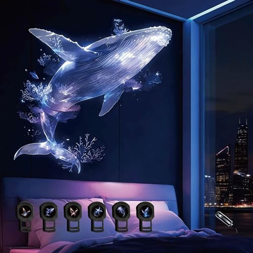 RANQILI Dreaming Ocean LED Projector Lamp,LEDPlanetarium Galaxy Projectors | USB-Powered,Wall Ceiling Night Light,Color-Changing Effects,Fantasy Book Design,Bedroom Decor,Dreamy atmosphere night light