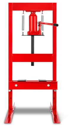 EBERTH Pressa idraulica Pressa da officina 6T, altezza massima di lavoro 500mm, regolabile in 4 posizioni, larghezza di lavoro 320mm, altezza totale 900mm, 2 ganasce di supporto, cilindro idraulico