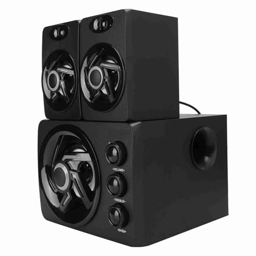 Stylebest Stationär Dator 2.1 Subwoofer Högtalarsystem med RGB-belysning för Spel och Filmer, 3W Effekt, ABS-material