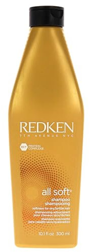 Redken All Soft Shampoo für trockenes Haar, Feuchtigkeitsshampoo mit Argan-Öl & Omega 6, für mehr Glanz & Geschmeidigkeit, Anti-Haarbruch & Anti-Frizz Pflege, 300 ml
