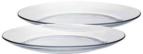 Duralex 3009AF06A1111 Lys Transparent Teller flach, 28cm, Glas, transparent, 6 Stück