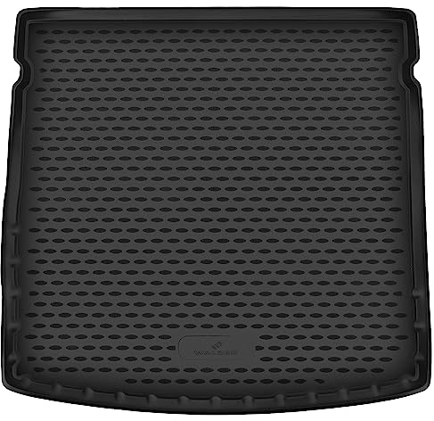 WALSER XTR Kofferraumwanne für Seat Tarraco (KN2) 7-Sitzer 2018-2024, 3. Reihe geklappt, Lange Matte, 100% passgenaue Antirutschmatte Auto, Kofferraum Schutzmatte, Auto Gummimatten