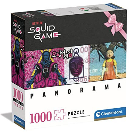 Clementoni 80638 Squid Game 1000 Teile, Puzzle Erwachsene, Puzzle Netflix-Made in Italy