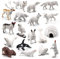 OUKEYI Mini Arctic Animals Figurines Set, 18pcs Mini Animals Toy, Realistic Plastic Reindeer White Whale Polar Bear Arctic Fox Wolf Figure Toy for Toddlers, Kids Birthday Gift