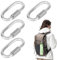 Quick Link 4 Pcs Locking Carabiner Small Clips Heavy Duty M4 Screw Stainless Steel D Clips for Outdoor Camping Climbing Hiking
