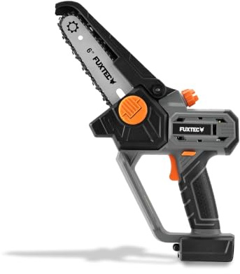 FUXTEC Akku Handastschere 20 V FX-E1HAS20 – Mini-Kettensäge - 1,44Kg, Schwertgröße 15cm, bis zu 10cm Astdicke - Kettengeschwindigkeit von 4,6m/s - ohne Akku