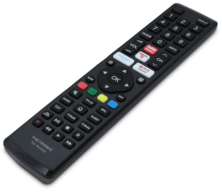 Metronic 495354 - Mando a Distancia de reemplazo para Televisores Hisense – Control Remoto Universal para TVs de la Marca Hisense