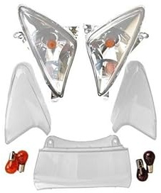 Kit Gemme Frecce E Stop Lisce Trasparenti Con Lampadine Compatibile Con Tmax T Max 500 2001 2002 2003 2004 2005 2006 2007