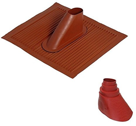 ALU DACHZIEGEL ZIEGELROT 45x50 cm FÜR MASTEN 38-60 mm
