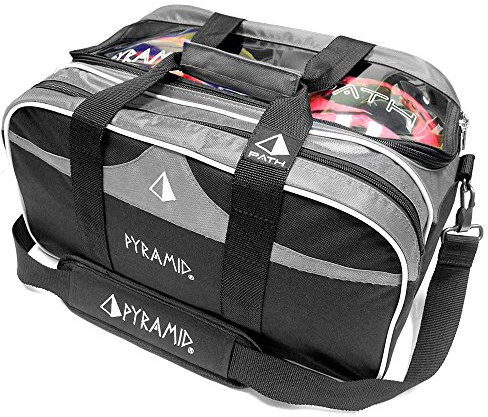 Pyramid Path Double Tote Plus Clear Top Bowling Bag (Holds Shoes)