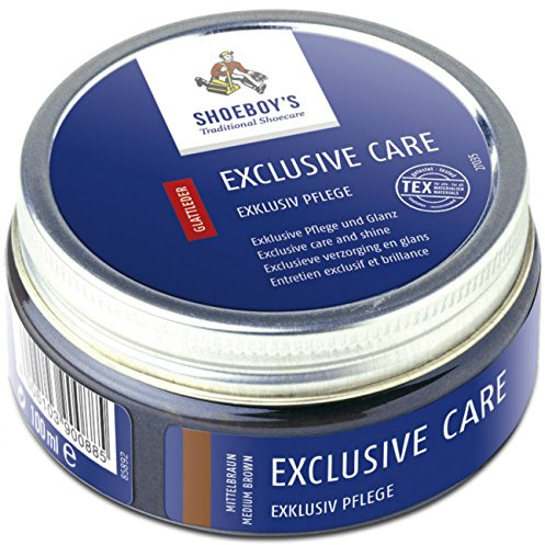 Shoeboy's Exclusive Care - edle Schuhpflegecreme für hochwertige und empfindliche Glattleder, mittelbraun, 1er Pack (1 x 100 ml)