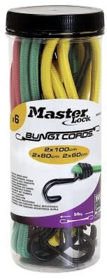 Masterlock 3040EURDAT Lot de 6 tendeurs de câble double 8 mm