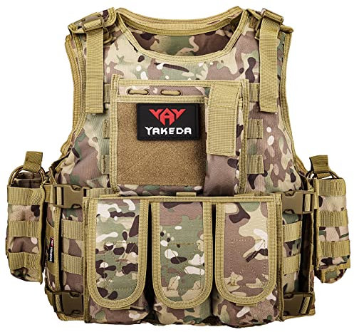 Yakeda, taktische Airsoft-Weste für den Außenbereich, verstellbare Passform, Erwachsene