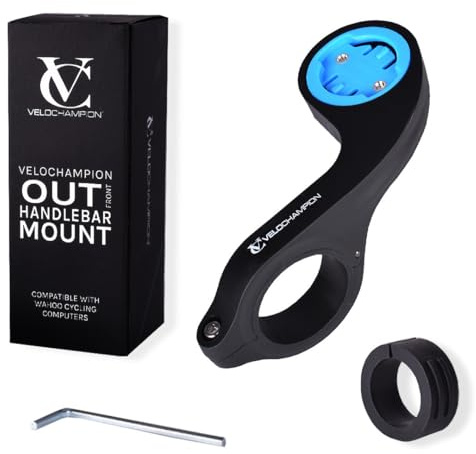 VeloChampion Out Front Bike Handlebar Mount, cykelstyreshållare för Wahoo-dator – Wahoo Roam, Elemnt & Bolt