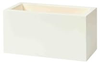 Teraplast Fioriera Rettangolare SCHIO Cassa Maxi 80X40 H40 Bianco Latte