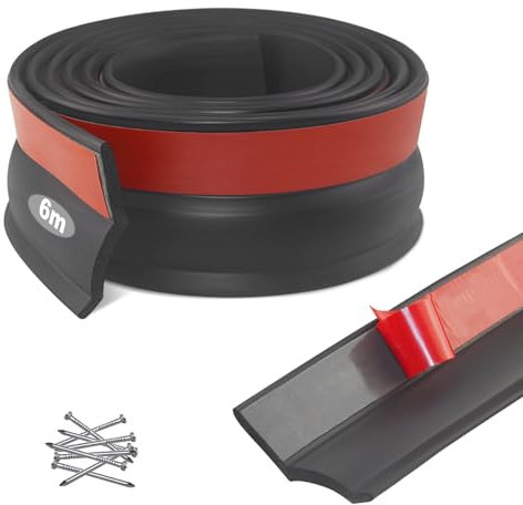 Garagentor Dichtung Top und Seiten GummidichtungStreifen Ersatz, wetterfeste Universal Dichtung Garagentor Gummilippe (6 M)