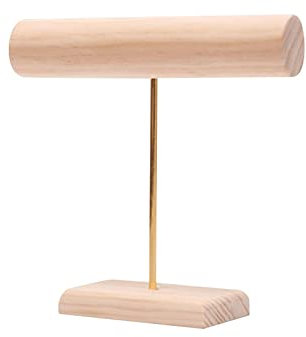 LOVIVER Présentoir à Bijoux en Bois Rack Tour Bracelet Support de Rangement Organisateur pour Chouchous Vitrine, Bijouterie, M