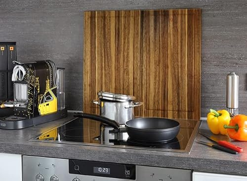 HeRo24® Herd Abdeckplatte Akazienholz 2er Set 50 x 28 cm Schneidbrett Kochfeldabdeckung Arbeitsflächenerweiterung Küche robust messerschonend