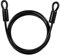 GUNGY Cavo Antifurto per Biciclette Cavo di Sicurezza Bici in acciaio 2M di Lunghezza 8mm Spessore con Rivestimento in PVC per Lucchetti Lucchetto a U o Disco Nero