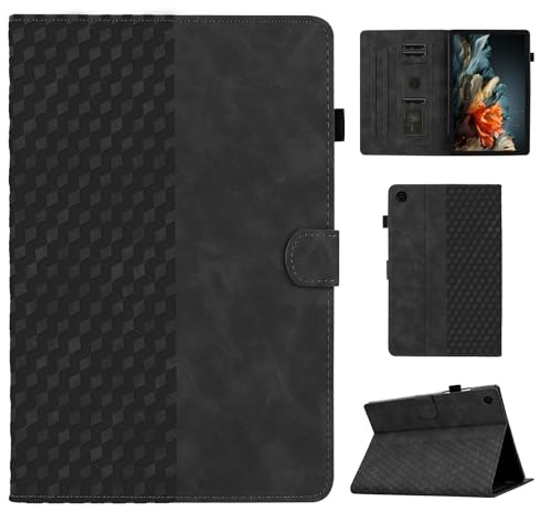 Hülle für Samsung Galaxy Tab A9+/ Tab A9 Plus 11 Zoll 2023 (SM-X210 SM-X215 SM-X216), PU Leder Tablette Schützhülle Multi-Winkel Ständer Cover Case mit Auto Schlaf/Wach für Galaxy Tab A9+ 2023,Schwarz