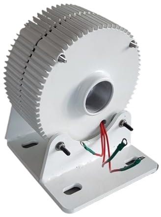 Aerogeneradores Alternador trifásico del imán permanente del nerador de DC PM 400W for la turbina eólica (Color : WB, Size : SINGLE SHAFT_48V)