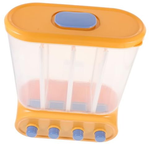CIYODO Wall-mounted Rice Dispenser Sealed Grain Container Cereal Dispenser No Drilling for Dry Food Rice Type