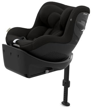 CYBEX Gold Kinder-Autositz Sirona Gi i-Size, inkl. Base, Magic Black | Inkl. Base, ab ca. 3 Monaten - 4 Jahre, max. 20 kg, 61 - 105 cm, 360-Grad-Drehmechanismus, integrierter Seitenaufprallschutz