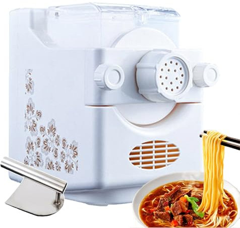 forplubossmmp 180W Automatic Pasta Machines, Dough Kneading Machine and Making Noodles Machine, Noodle Maker for Homemade Noodles, Spaghetti, Fettucine, Penne, 50-60 RPM (with 9 Noodle Molds)