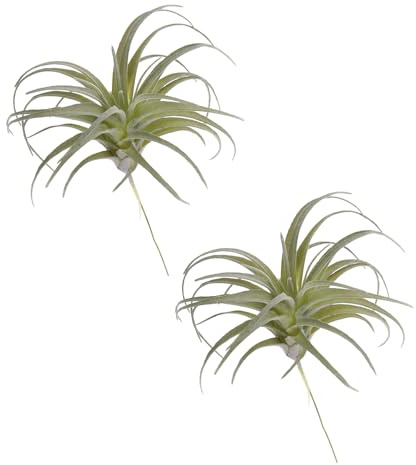 QUARKZMAN 2uds Artificial Suculentas Plantas Falsa Piña Hierba Claro Verde | 5 Grande Imitación Suculentas Sin Maceta Real Toque, para Bricolaje Casa Boda Jardín Oficina Floral Decoración