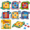 Juego de Tic TAC Toe para Niños,6 Piezas Mini Tic TAC Toe Juego Nueve Cuadrículas,Fieltro Juego de Mesa Juguete, Estilo Dinosaurio, Entrenamiento Educativo de Memoria Juegos de Rompecabezas de Mano