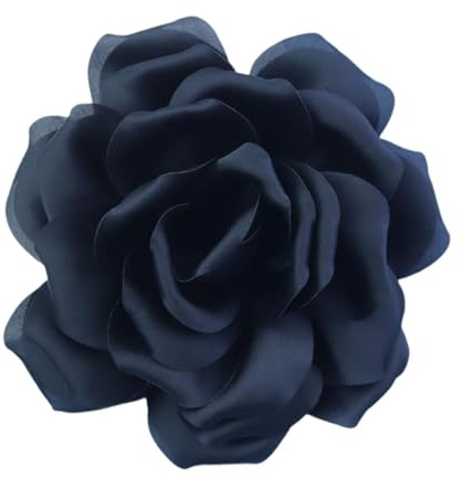 Harilla Blumenbrosche im Knopfloch, Elegante 10 cm große Rosenbrosche, Ansteckblume für Hochzeit, Tanzparty, Bankett, Kleidung, Zubehör, Schmuck, Geschenke