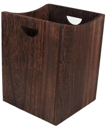 Colcolo Poubelle de Recyclage en Bois Portable et réutilisable - Rustique - Corbeille à Papier élégante pour décoration de dortoir, Salle de Bain, 30x30x40cm