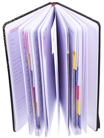 OFFSCH Englisches Tagesplaner Notizbuch 2025 A5 Strapazierfähiger Jahresplaner Mit Glattem Papier Multifunktionaler Büro Und Haushaltsorganizer Für Tägliche Planung