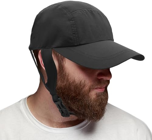 Surf- och solhatt - UPF50+ UV-skydd Surfhatt med hakremmar | Justerbar solhatt för fiske, vandring, utomhus, PE strandhatt