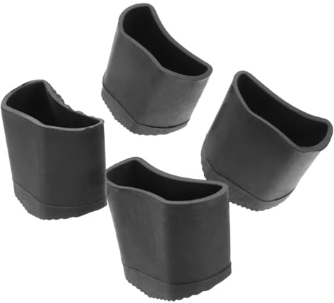Homoyoyo Pies de escalera para escalera de tija de silicona, 4 unidades, 1.77X1.69X0.98 in, en tapas antideslizantes para proteger los azulejos del suelo y la alfombra para un soporte estable de la