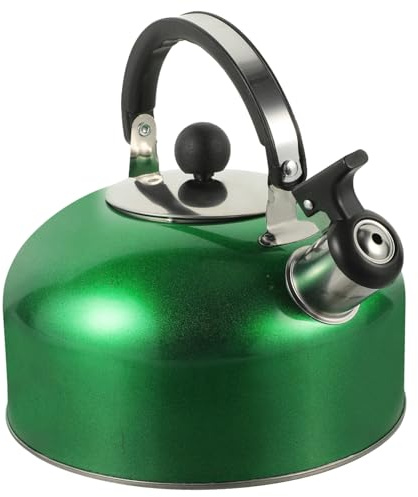 KICHOUSE Edelstahl Wasserkocher 3l Pfeifender Wasserkessel Hitzebeständig Für Gas Und Induktionsherde Mit Griff Für Zuhause
