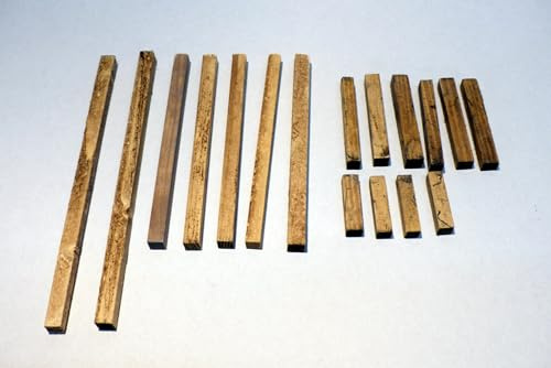 Holzbalken Set, 2-fach coloriert, 17 tlg.,Pferdestall basteln Krippenbau