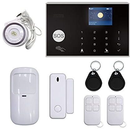 Kit Allarme Casa, G30 Tuya Wifi GSM di allarme di sicurezza domestico Kit di allarme wireless con ladri con lavoro con App Telecomando(YK-002-GSM-G30-A)