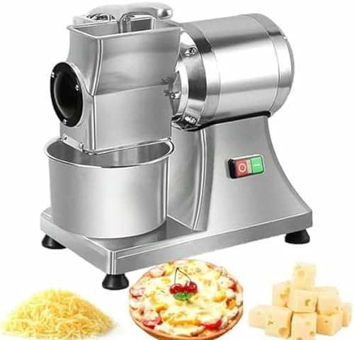 BTOIASYHF Rallador de Queso eléctrico Comercial, triturador Grande para Salvado de Pan de Mantequilla de Queso, máquina de Rejilla de Acero Inoxidable con Alto Rendimiento de 88 Libras/Hora