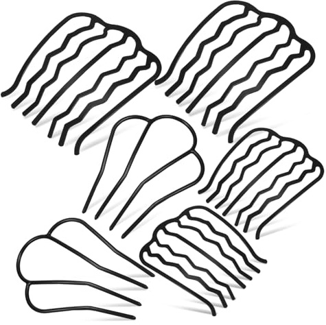 Vaguelly 6 Stück-pack Metall Haarkämme mit Feinen Zinken Seitliche Haargabeln für Damen und Mädchen Stabile Haarspangen für Elegantes Styling bei Verschiedenen Anlässen