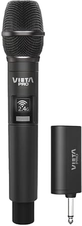 Vieta Pro Micrófono inalámbrico, Party Mic, Conector USB-C, 6.5 mm Mono Jack, Baja interferencia y Receptor de hasta 12 Horas de duración.