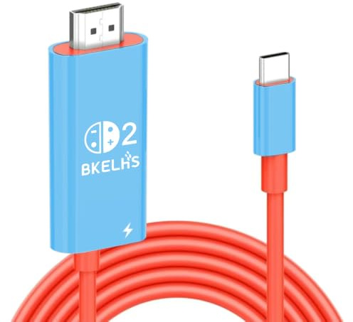 2026 USB C to HDMI Cable Adapter for Nintendo Switch 2, 4K 60Hz HDMI 2.0, 100W Charging Port, TV Adapter Switch 2 Dock for Steam Deck,Nintendo 2 Accessories Switch OLED Docking Station Portable Travel