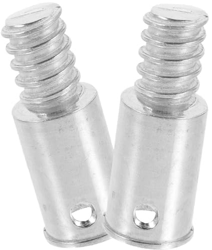 Ipetboom 2pcs Metal Threaded Handle Tips for Broom and Mop Poles, American Thread Connector Adapter for Telescopic Extension, Compatible with Metal Rod Cleaning Tools