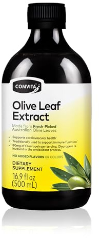 Comvita Olive Leaf Extract Liquid - Immune Support Supplement with Oleuropein, Liquid Extract Drops, Natural Source of Antioxidants - 16.9 fl oz