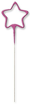 Unique Party 37414 - Glitz Pink Star Shaped Sparkler Candle