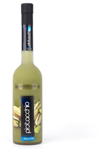 Antica Distilleria Petrone Crema di Liquore al Pistacchio, Liquore Cremoso con Pasta di Pistacchio, 17% vol, 500 ml