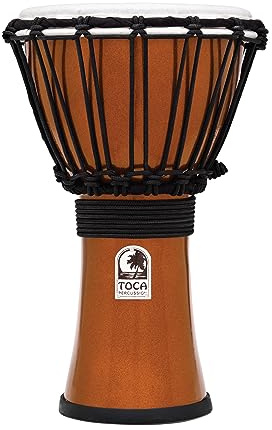 TOCA TFCDJ-7MO 7-Inch Freestyle Colorsound Djembe - Metallic Orange