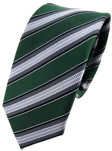 TigerTie - schmale Designer Krawatte in gestreift gemustert - Binderbreite 6 cm