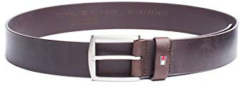 Tommy Hilfiger Herren Gürtel New Denton Belt 4,0 cm Ledergürtel, Braun (Testa Di Moro), 80 cm